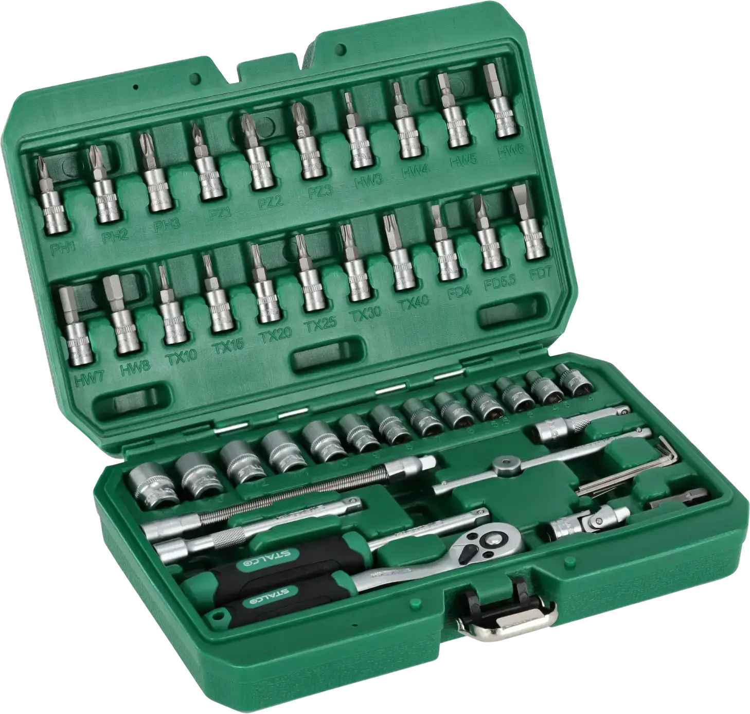 Socket wrench set 48 pcs STALCO S-54015
