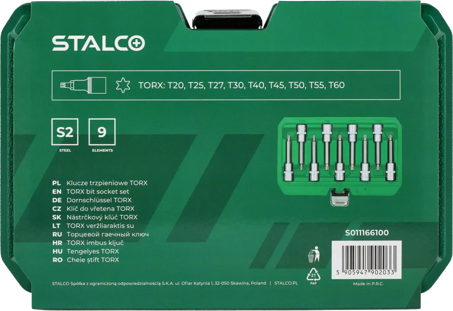 Torx bit socket keys STALCO S011166100
