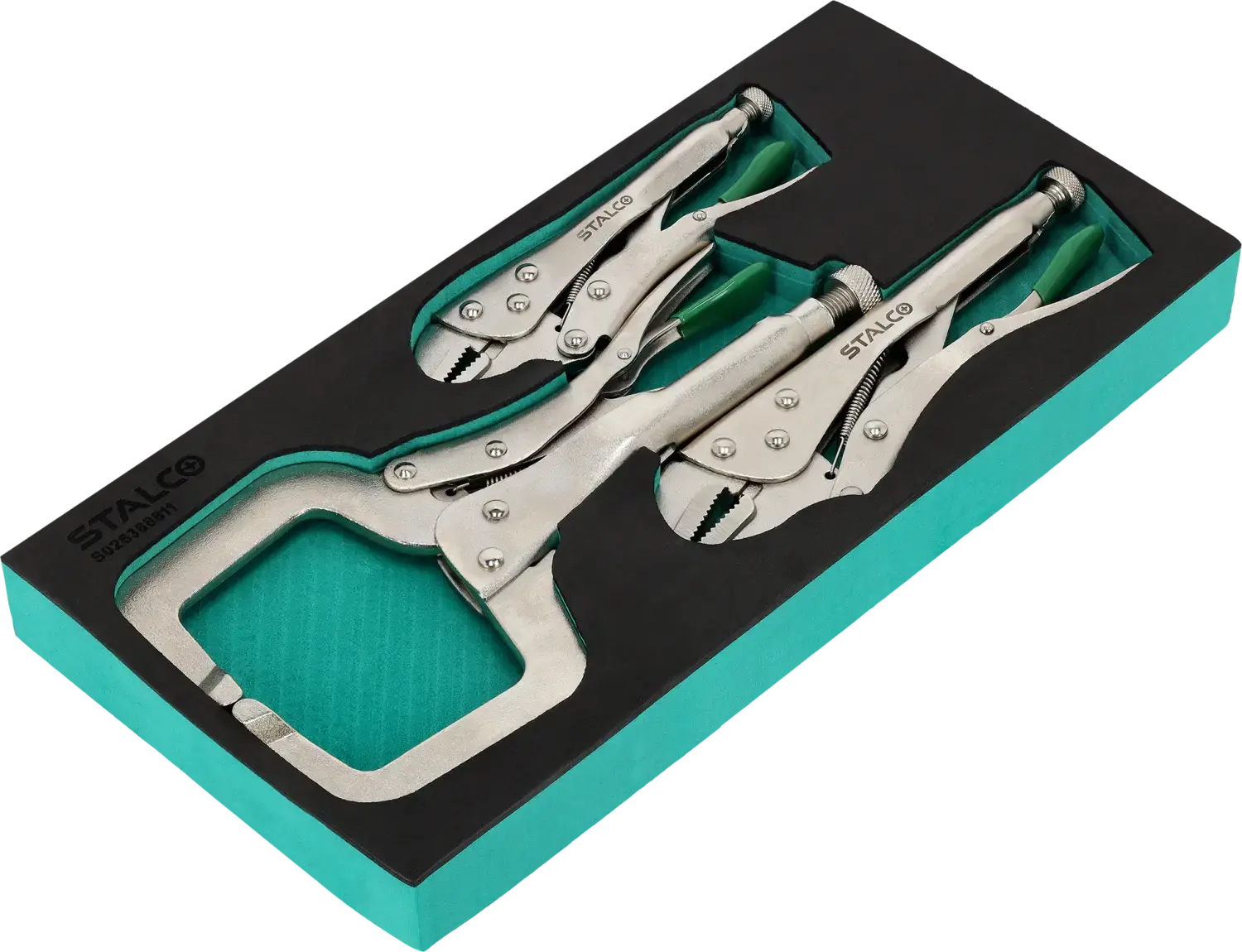 Locking Pliers Set 3 pcs EVA Insert STALCO S026388811