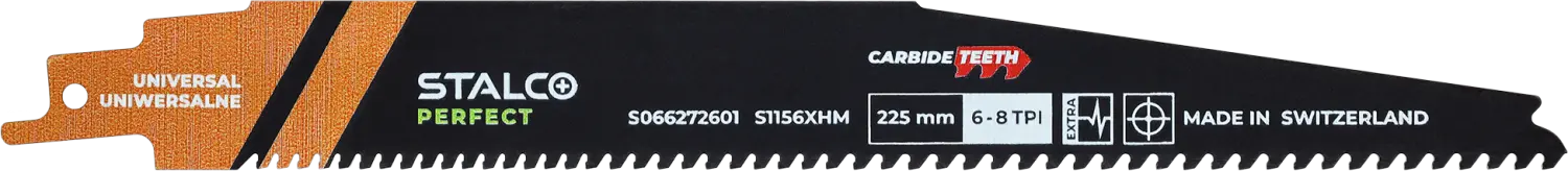 Reciprocating saw blade - CARBIDE MULTI 225mm (1 pc) 6-8 TPI S1156XHM STALCO PERFECT S066272601 STALCO PERFECT S066272601