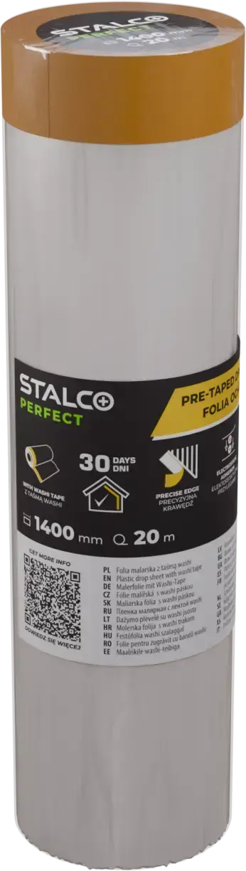 Protective painting film with washi tape 140 mm x 20 m STALCO PERFECT S043147623