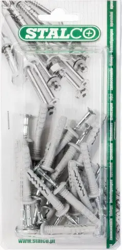 Quick-mount expansion plug KSM sleeve: ø8x60mm, nail: ø4.8x65mm, 9 pcs STALCO BKSM - 8*.60