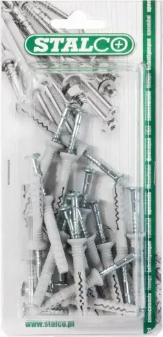 Quick-mount expansion plug with collar KSMK sleeve: ø6x40mm, nail: ø3.8x44mm, 20 pcs. STALCO BKSM-K 6*.40