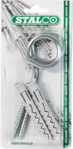 Expansion plug with open eye hook KHOO sleeve: ø12x80mm, hook: ø8x90mm, 2 pcs. STALCO BKHH-12