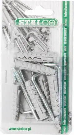 Expansion plug with straight hook KHP sleeve: ø6x30mm, hook: ø4x40mm 14pcs STALCO BKHP-.6