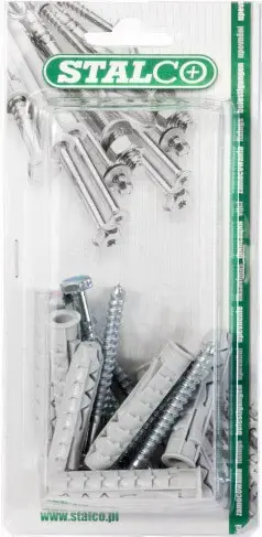 Expansion plug with hexagonal head screw K , sleeve: ø10x50mm, screw: ø6x60mm, 8 pcs. STALCO BK-10/6*.60