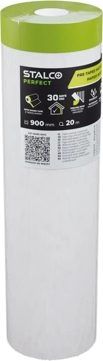 Waterbestendig papier met washi-tape 900 mm x 20 m STALCO PERFECT S043147606