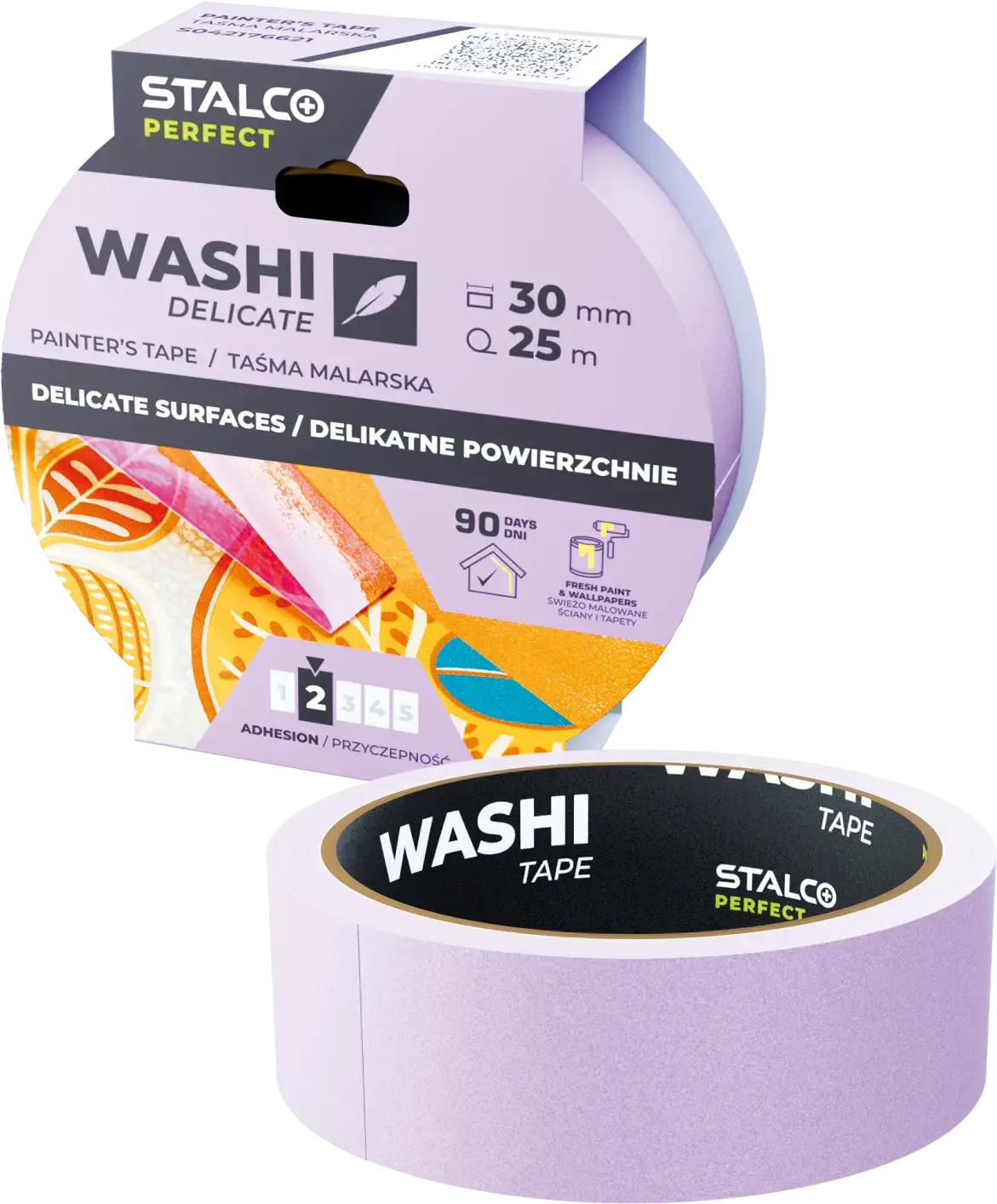 Precisie washi schilderstape voor delicate oppervlakken 25mm x 25m STALCO PERFECT S042176621