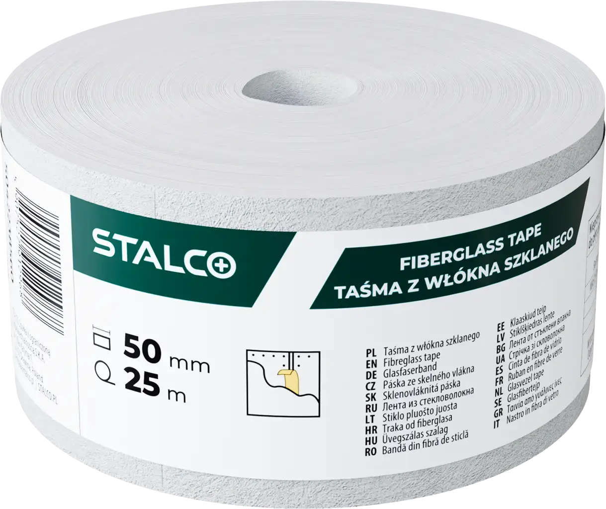 Anti-Crack Fiberglass Tape for G-K Boards 50 mm x 25 m STALCO S042238560