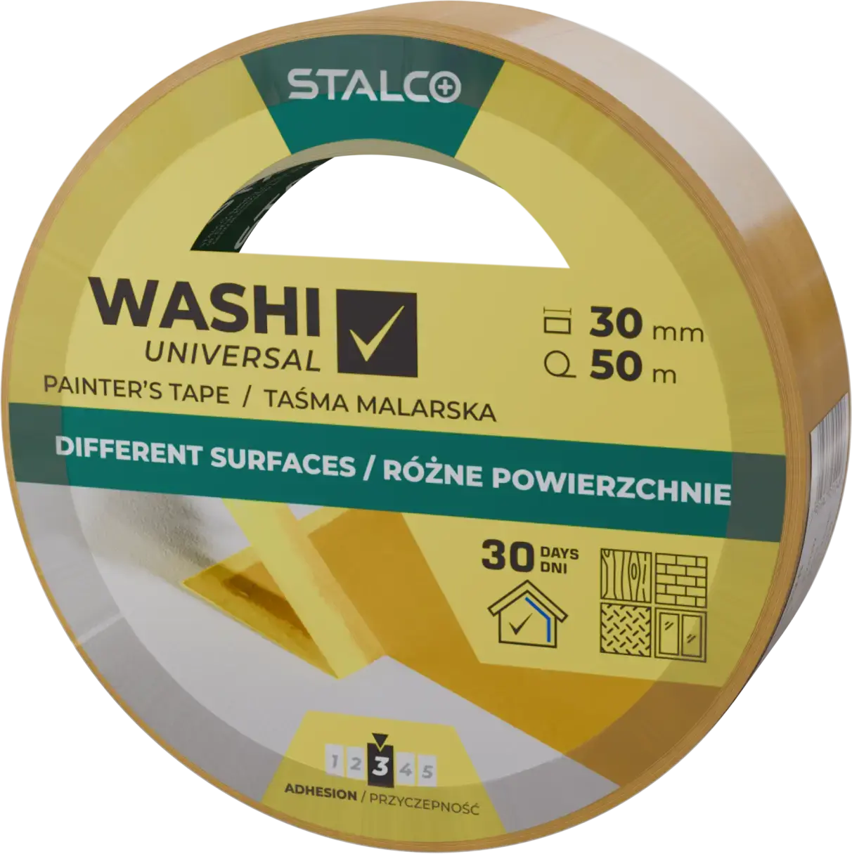 Standard washi painter’s tape 30 mm x 50 m STALCO S042138226