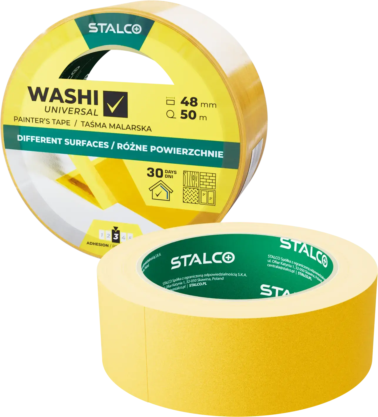 Standard washi painter’s tape 25 mm x 25 m STALCO S042138218
