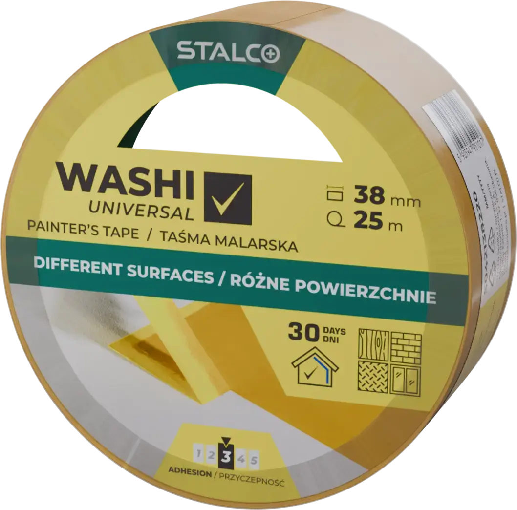 Standard washi painter’s tape 38 mm x 25 m STALCO S042138220