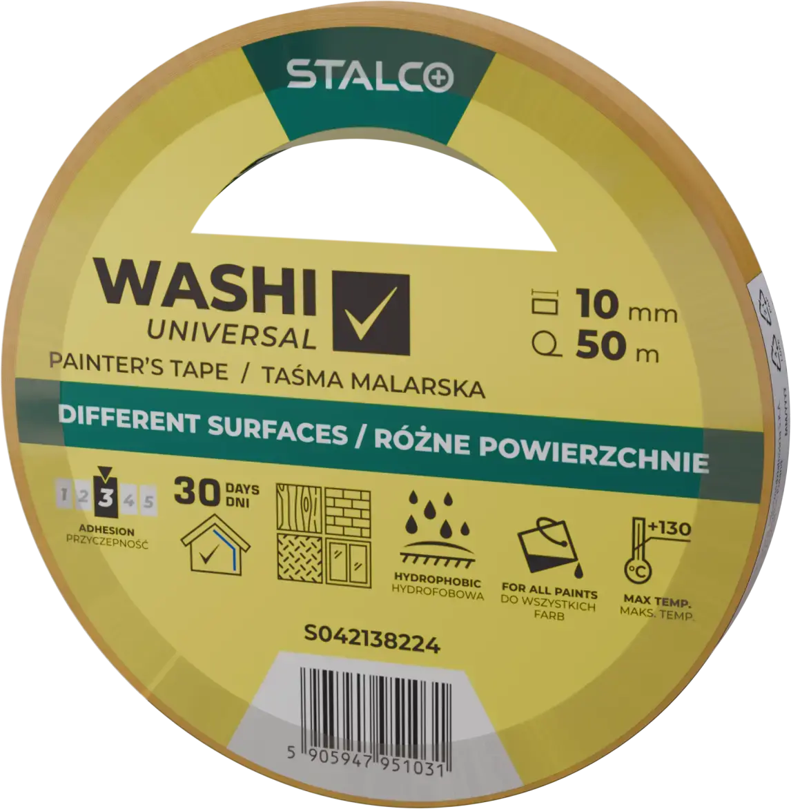 Standard washi painter’s tape 10 mm x 50 m STALCO S042138224