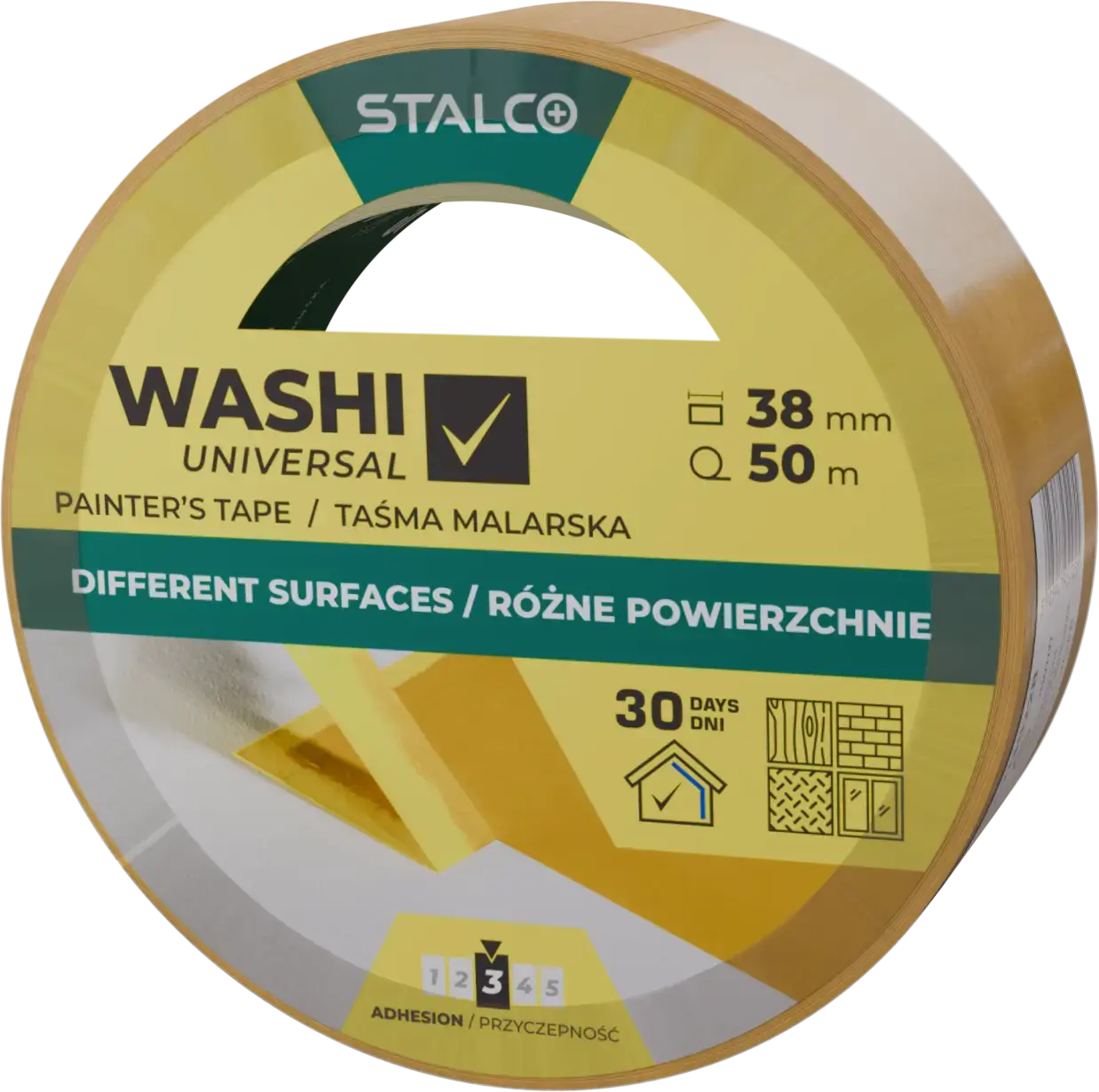 Standard washi painter’s tape 38 mm x 50 m STALCO S042138228