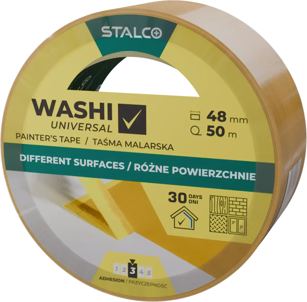Standard washi painter’s tape 48 mm x 50 m STALCO S042138231