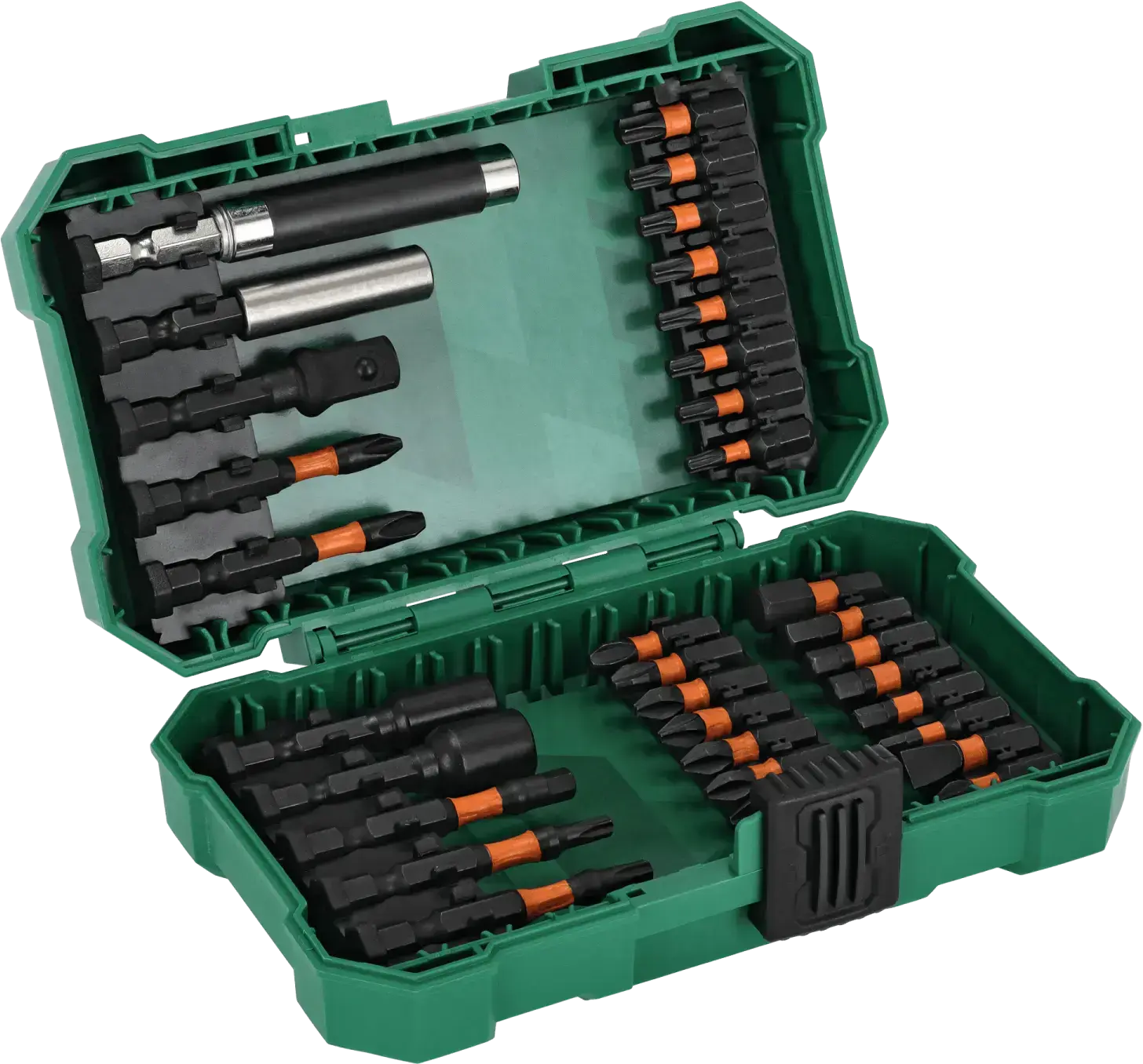 Impact bit and socket set with adapter 1/4 inch 34 pcs STALCO S-13730