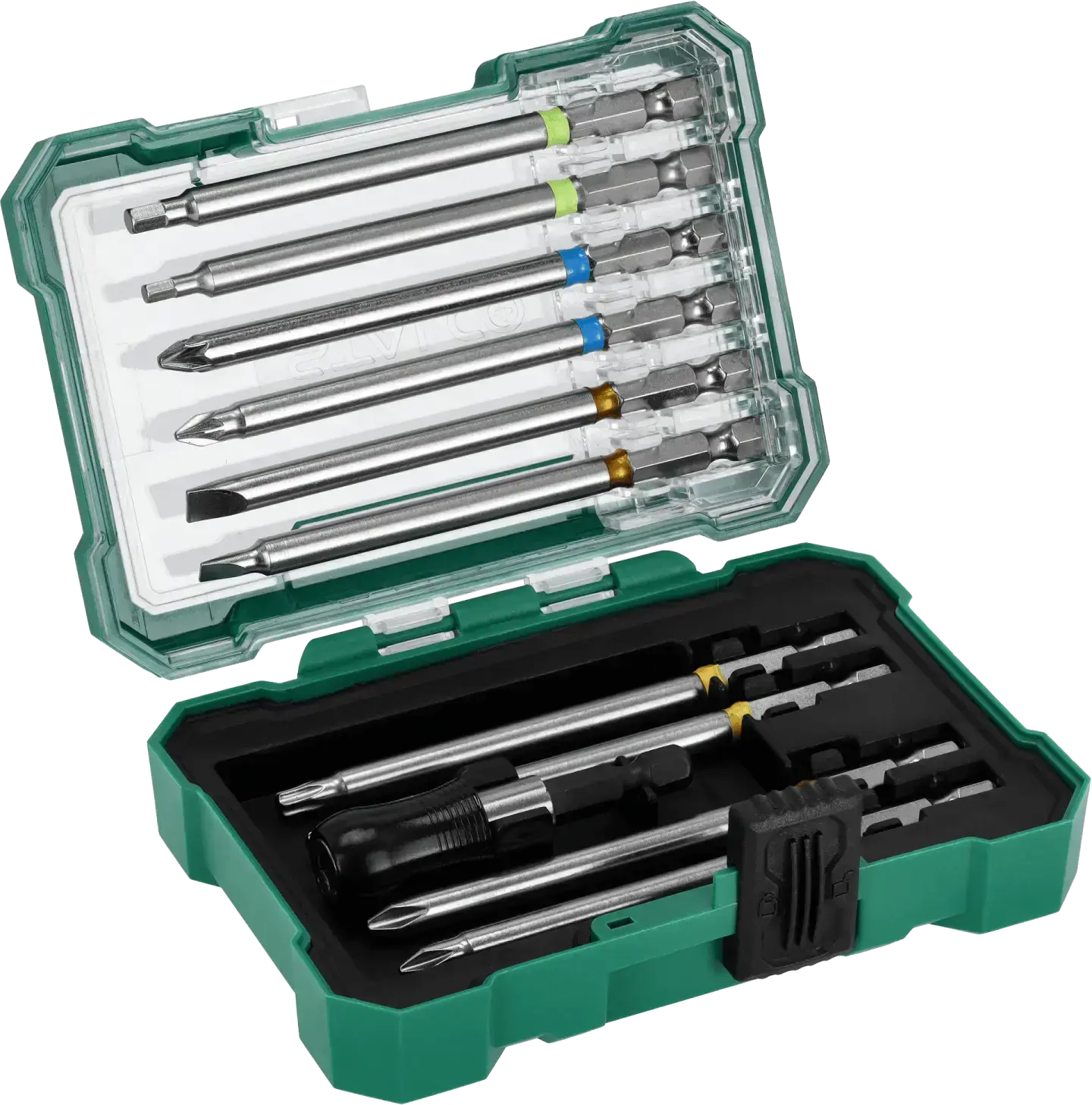 Bit and accessory set 1/4 inch 11 pcs STALCO S-13720