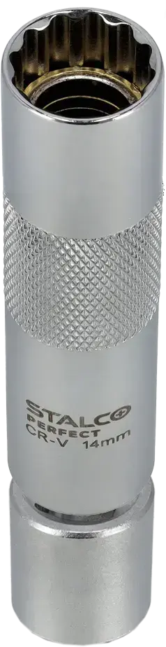 Spark plug socket 12 point magnetic with joint 3/8 inch STALCO PERFECT S-85567