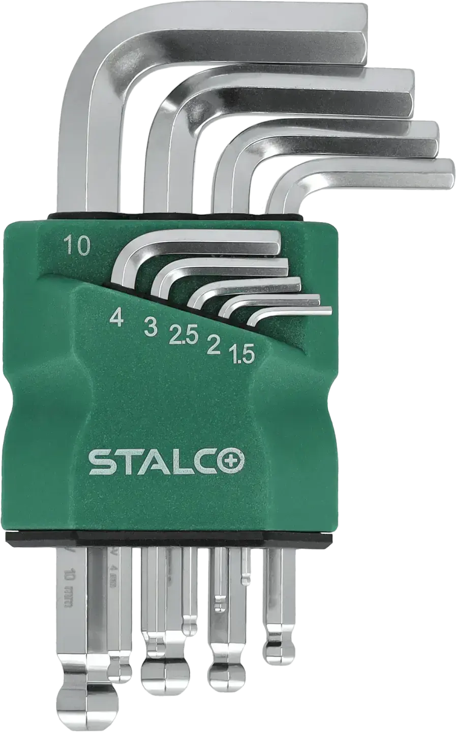 Short ball end hex key set 9 pcs STALCO S-48368
