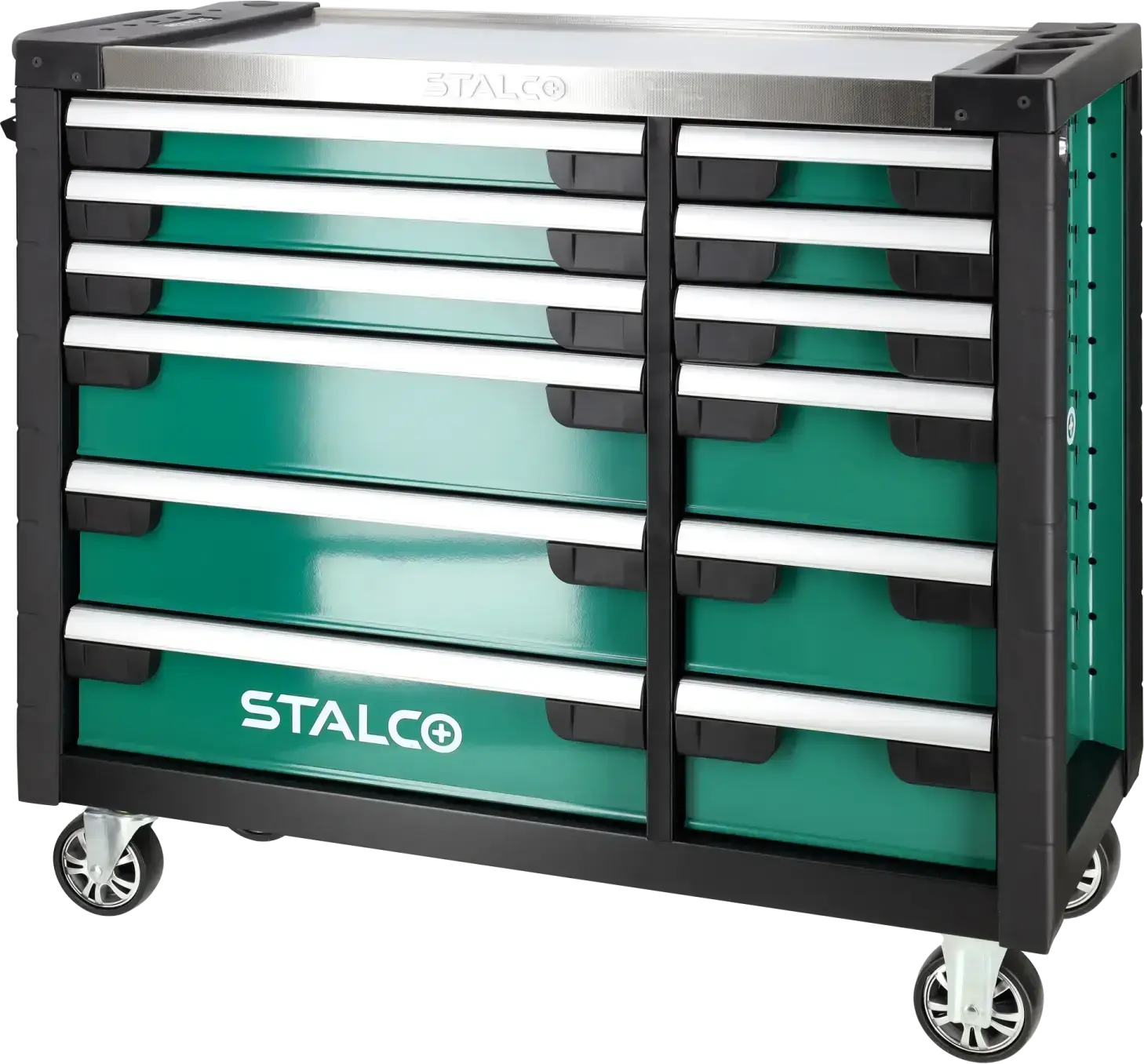 Tool cabinet 12 drawers stainless top STALCO S026300012