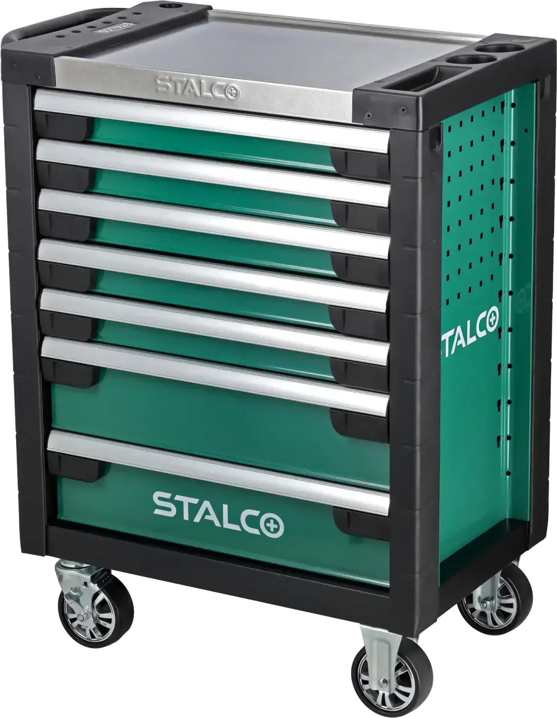 Tool cabinet 7 drawers stainless top with equipment 169 pcs STALCO S026399169