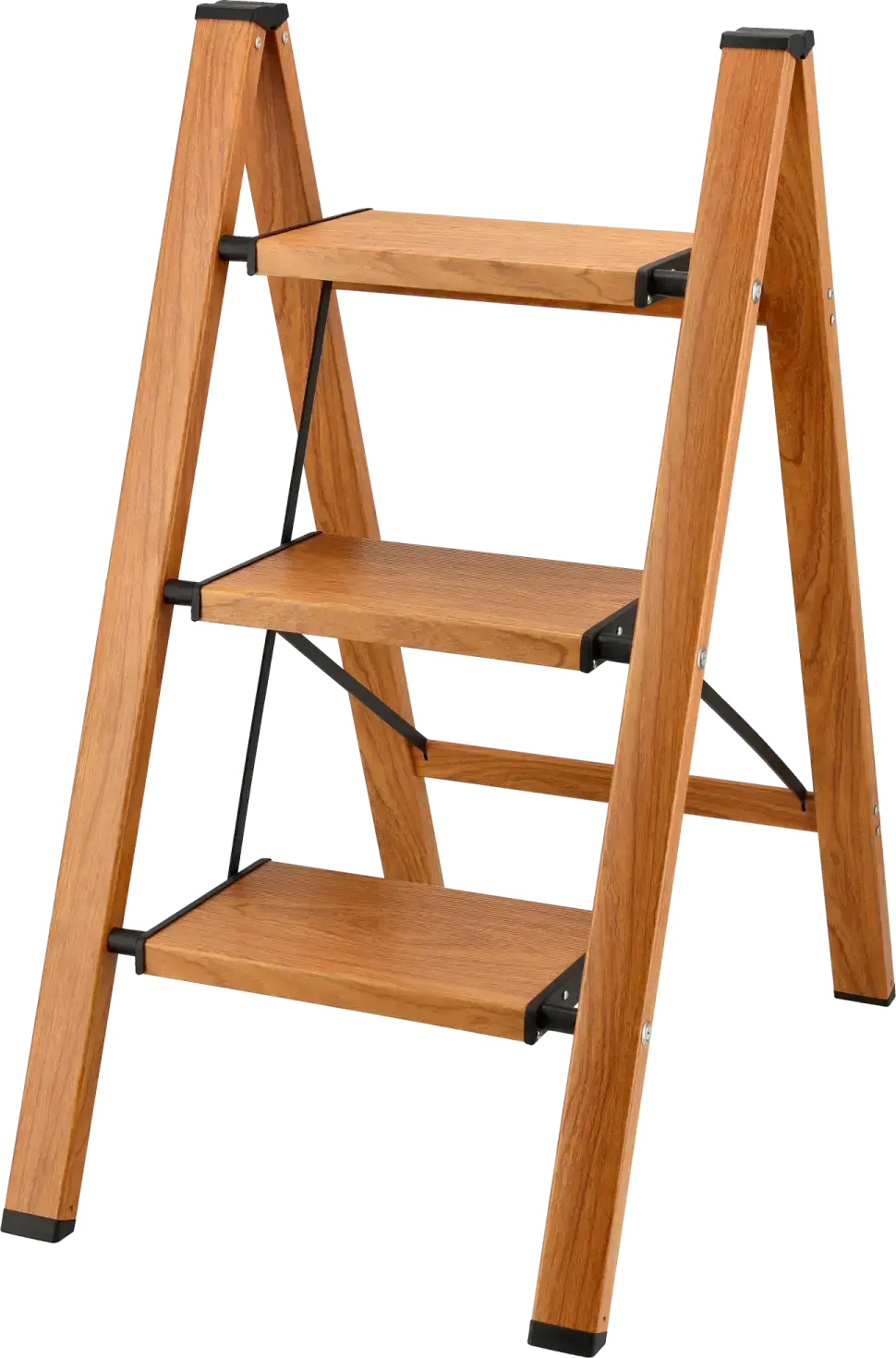 Foldable ladder wood style 3 steps without handle STALCO PERFECT S020140413