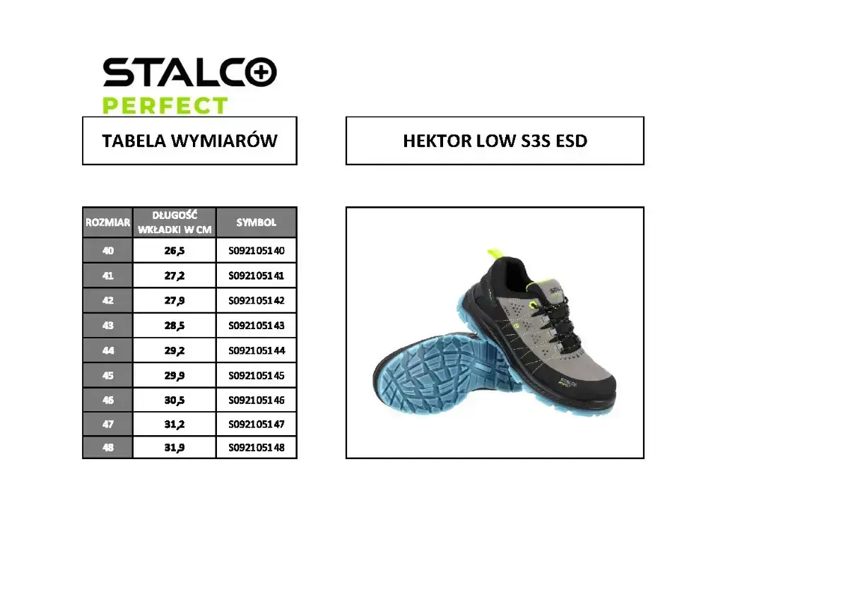 Veiligheidsschoen HEKTOR LOW S3S ESD 40 STALCO PERFECT S092105140
