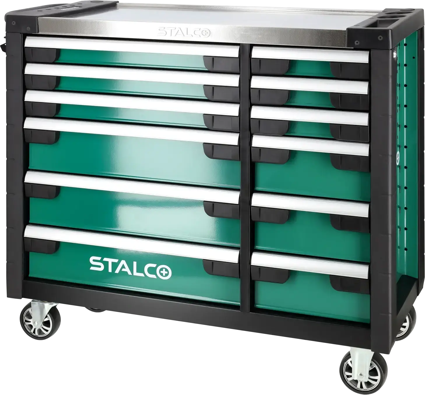 Tool cabinet 12 drawers with equipment stainless top STALCO S026399207
