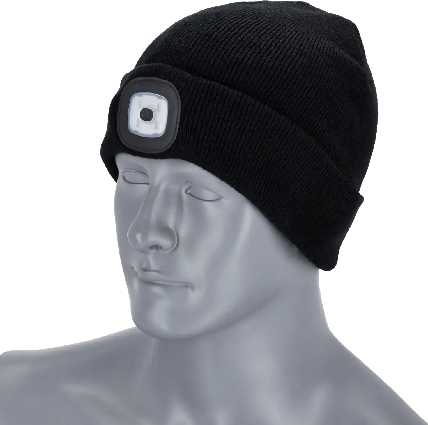 Winter Hat with Flashlight RAY 54-62 ONE SIZE Black STALCO S091442050