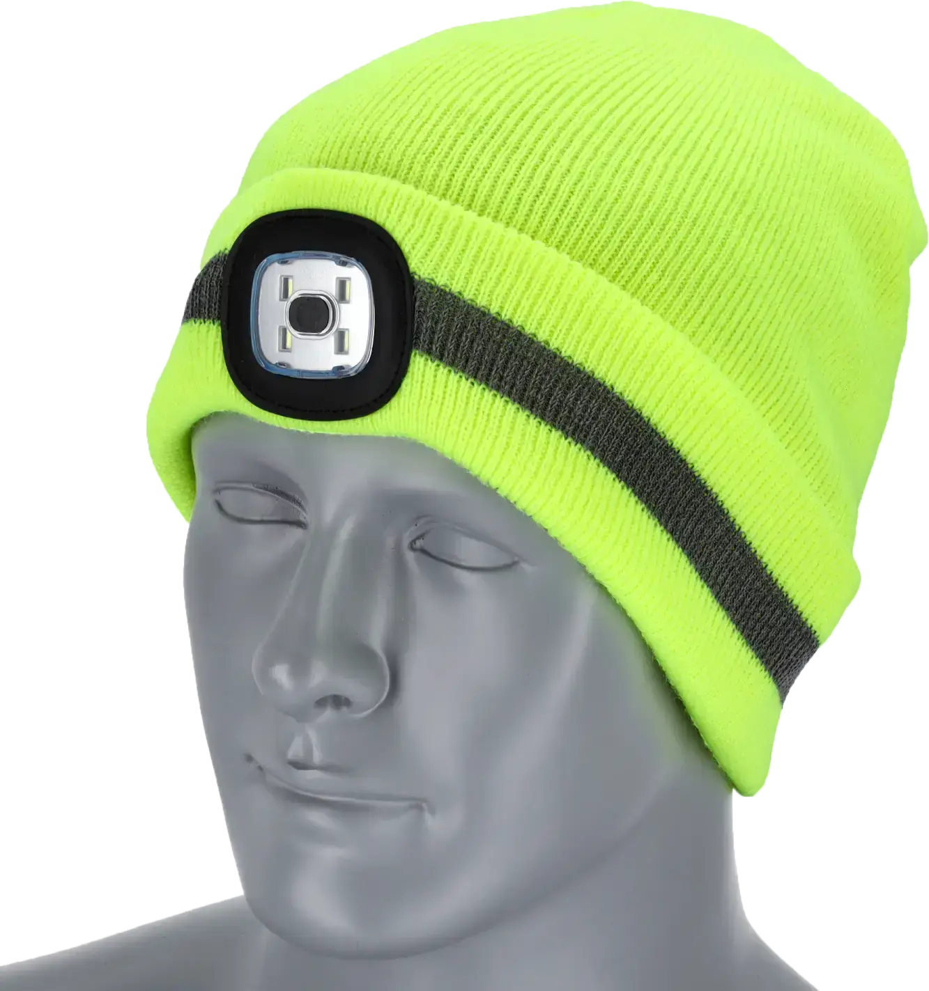 Winter Hat with Flashlight RAY FLUO Yellow STALCO S091491037