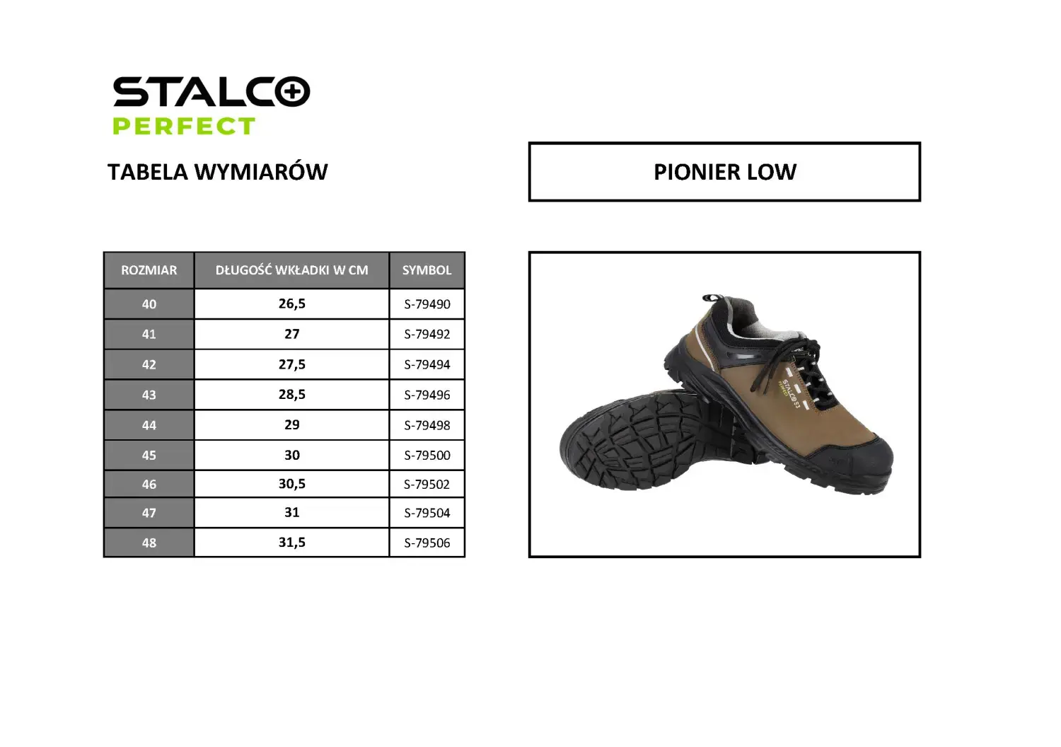 Leather low shoe PIONIER LOW S3S 44 STALCO PERFECT S-79498