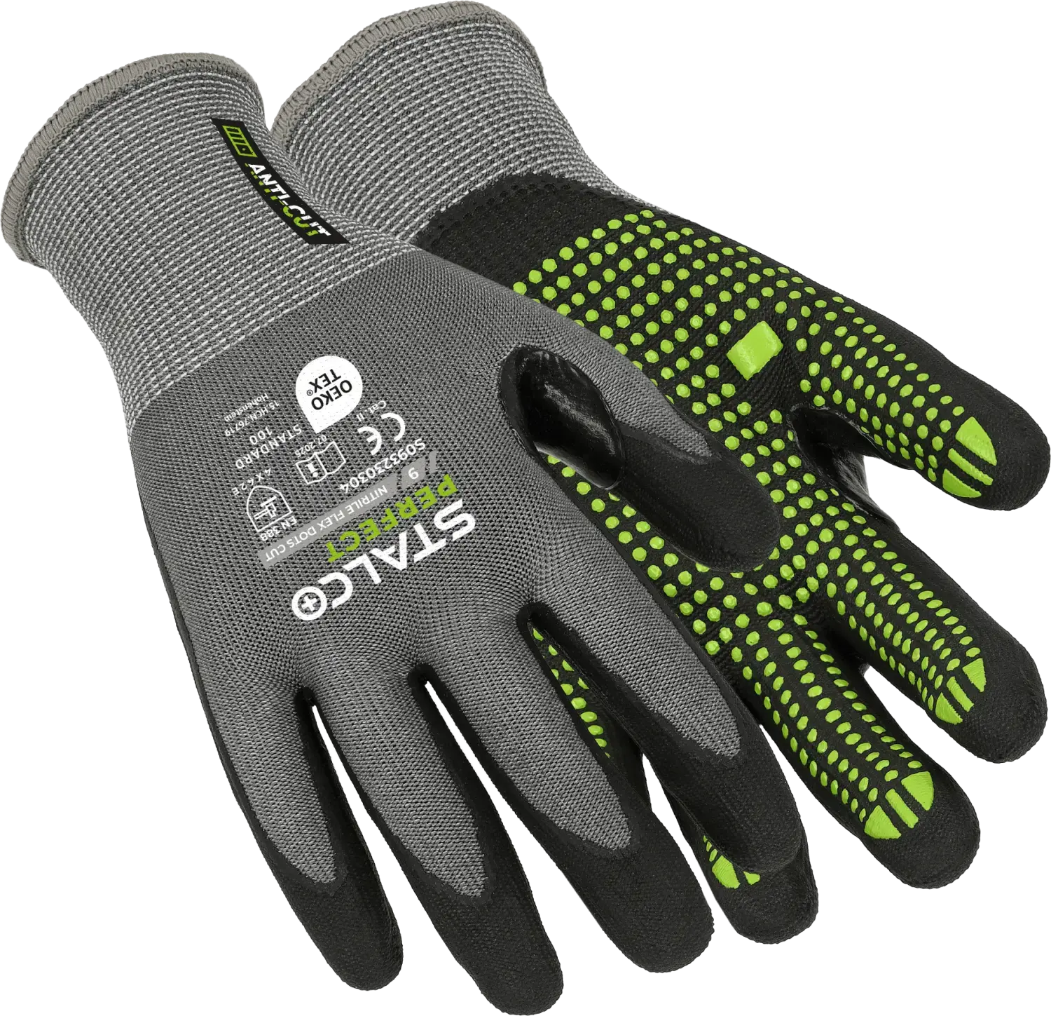 Cut-Resistant Gloves NITRILE FLEX DOTS CUT 9 STALCO PERFECT S093230304