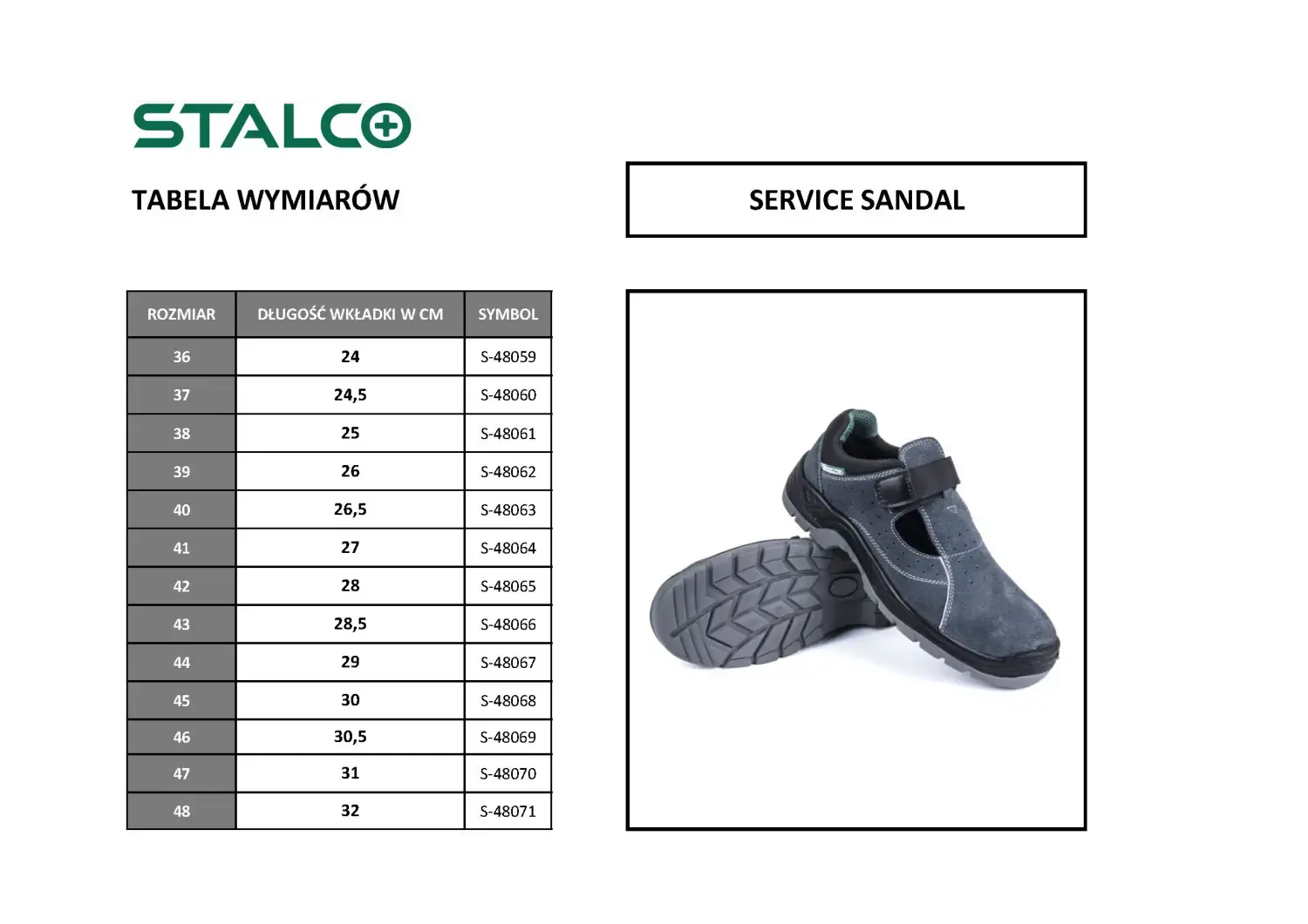 Leather sandal SERVICE SANDAL S1 43 STALCO S-48066