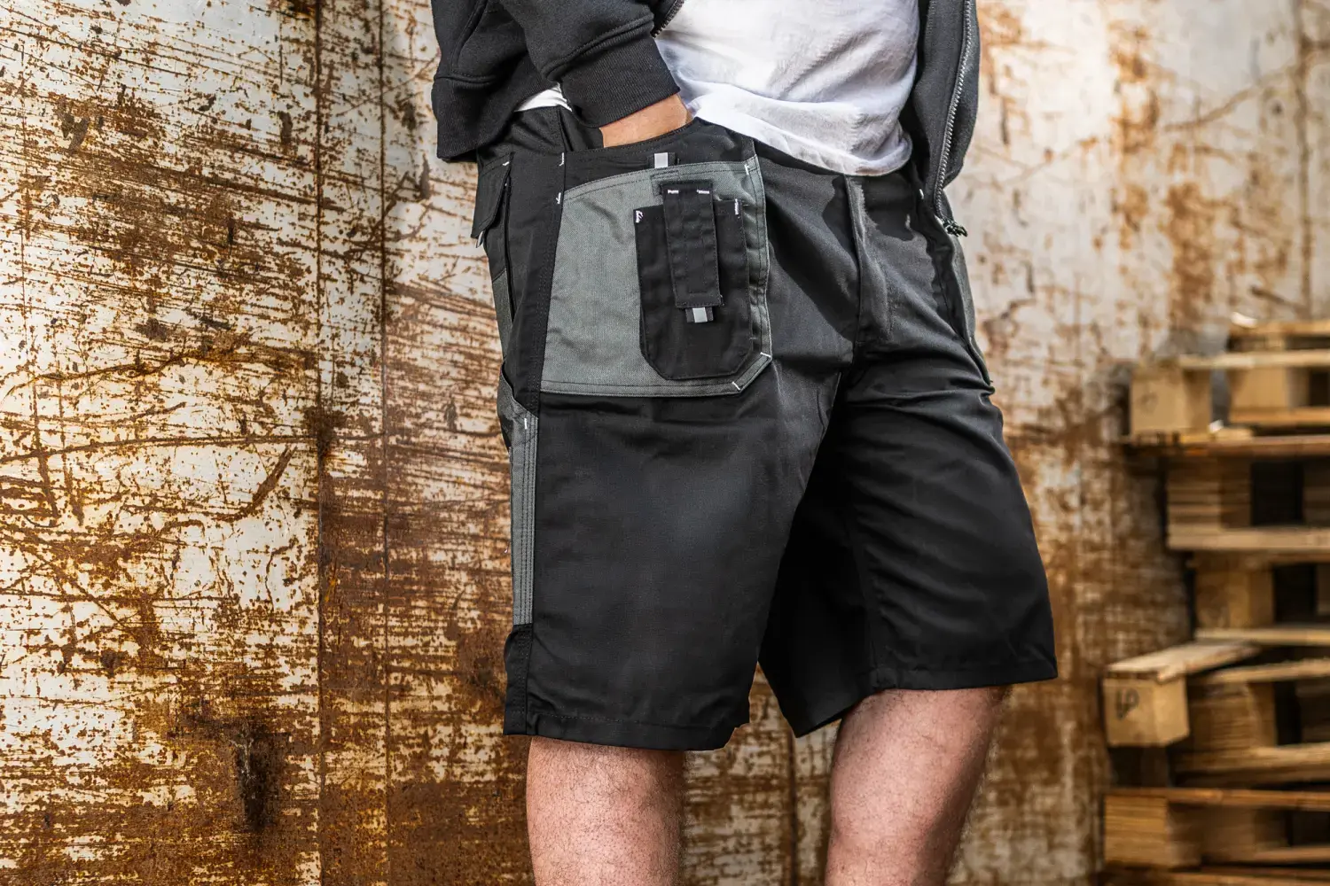 BASIC LINE Work Shorts S Black STALCO S-51042