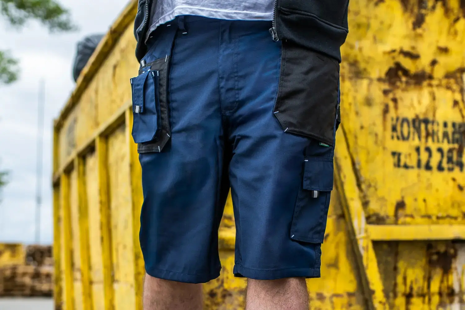 BASIC LINE 3XL Navy Blue Work Trousers Shorts STALCO S090200005
