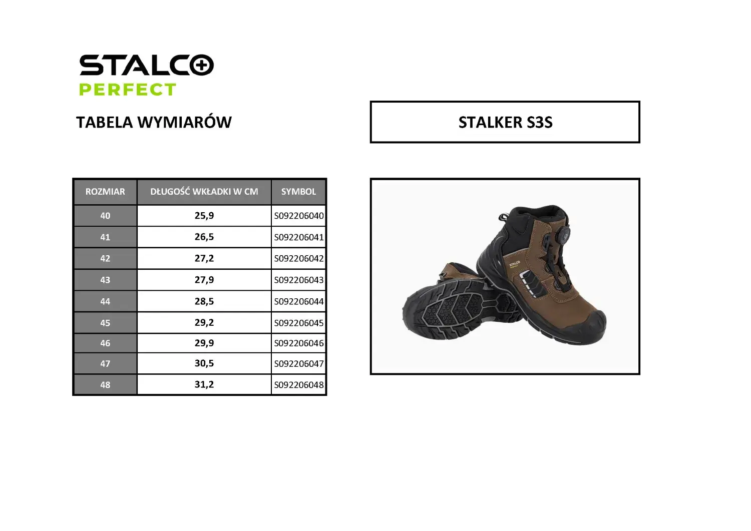 STALKER S3S leather boot 46 STALCO PERFECT S092206046