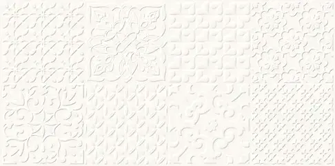 WT1012 WHITE PATCHWORK STRUCTURE GLOSSY RECT 30X60 G1 NT1305-003-1