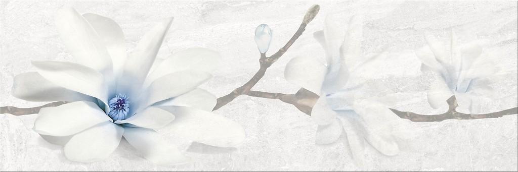 STONE FLOWERS GREY INSERTO 25X75 OD683-005