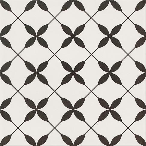 PATCHWORK CLOVER BLACK PATTERN 30X30 OP867-002-1