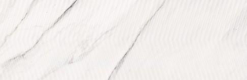 CARRARA CHIC WHITE CHEVRON STRUCTURE GLOSSY 29X89 OP989-005-1