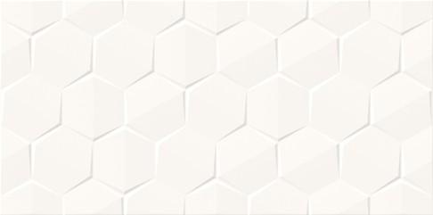 WT1012 WHITE HEXA STRUCTURE GLOSSY RECT 30X60 G1 NT1305-001-1