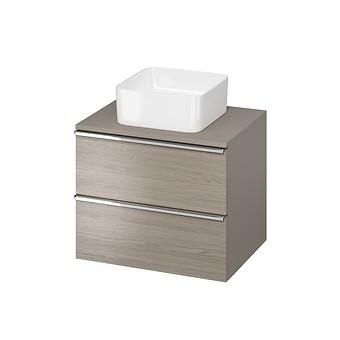 VIRGO 60 COUNTERTOP CABINET GREY WITH CHROME HANDLES S522-022