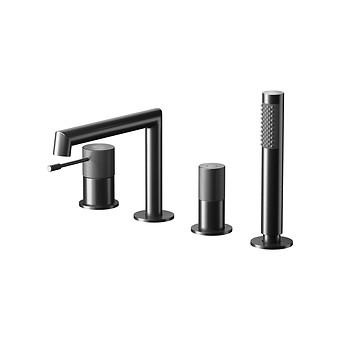 BAD- EN DOUCHEKRAAN MEERGAATS VOOR RANDMONTAGE ZEN GUN METAL ZWART S951-793