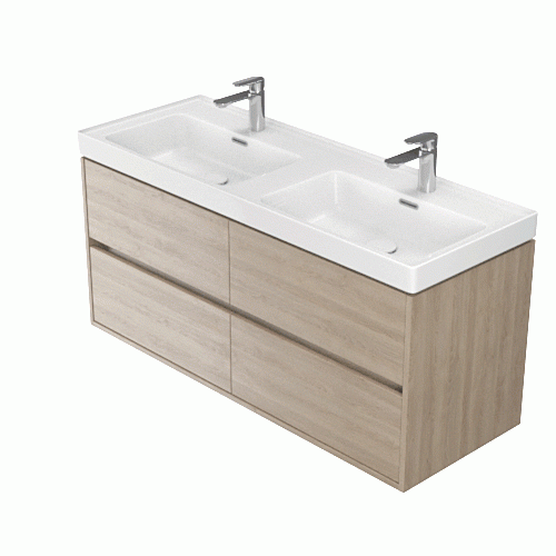 SET B286 CREA 120 OAK (CABINET+WASHBASIN) S801-325