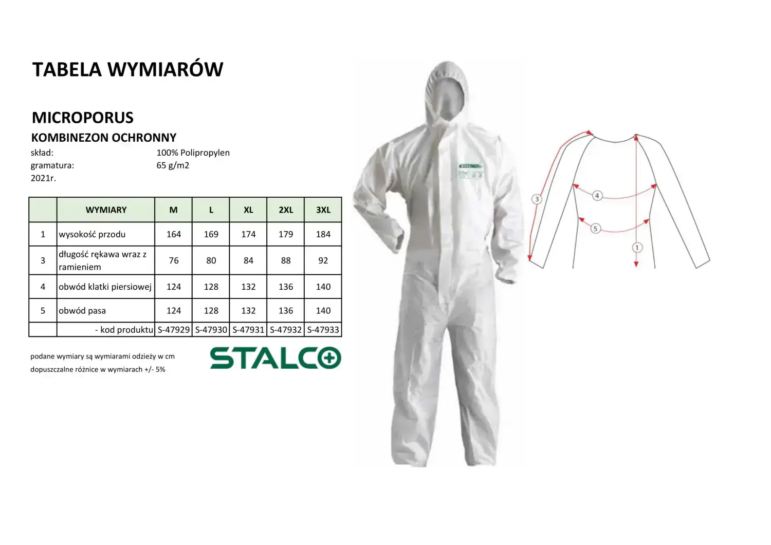 MICROPOROUS protective suit L White STALCO S-47930