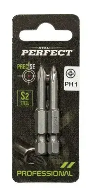 Bit 1/4" Phillips - blister PH 1x50mm (2 pcs) STALCO PERFECT S-66348