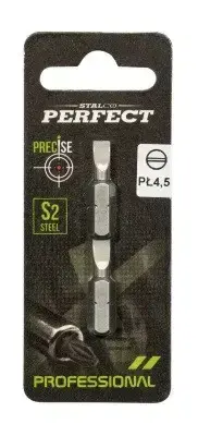 Bit 1/4" Flat - blister FL 1.0x6.0x25mm (2 pcs) STALCO PERFECT S-66382