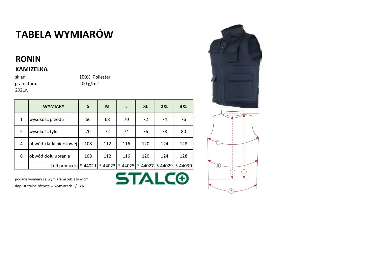 Men’s insulated vest RONIN 3XL Navy Blue STALCO S-44030