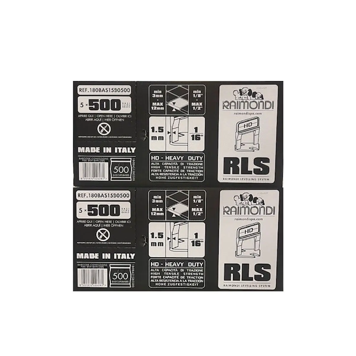 Raimondi Levelling Clips 1,5 mm 20.000 stuks
