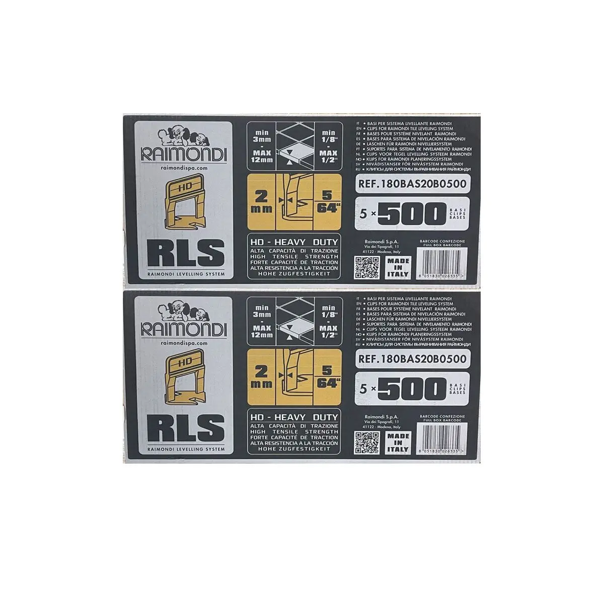 Raimondi Leveling clips 2 mm 10,000 pieces